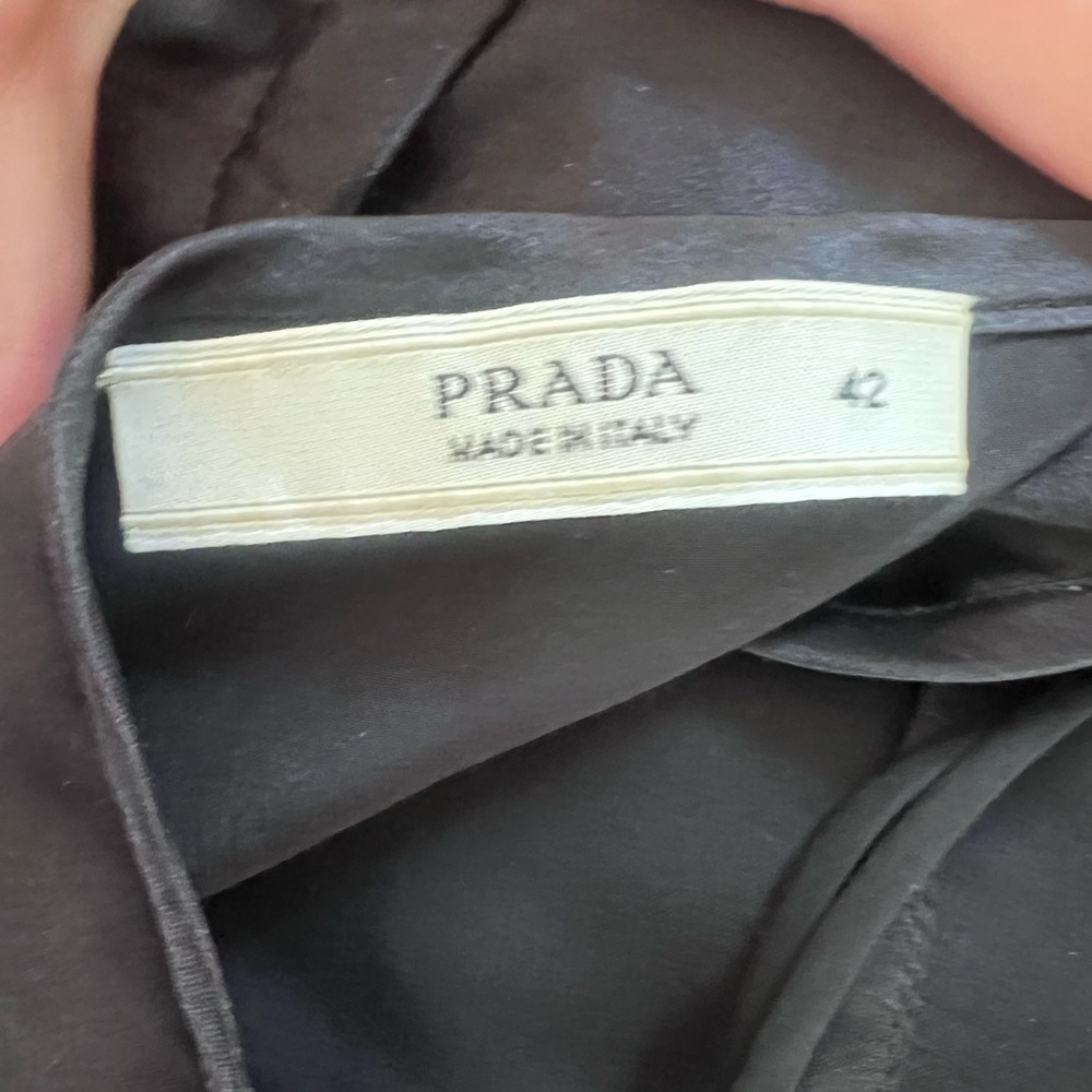 Prada Black Silk Ruffle Dress - Picture 4 of 5